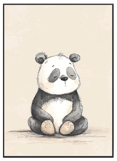 No Filter - Panda Poster Poster voor Baby- en Kinderkamer - A4 (21x30 cm) - 250 grams papier - Kinderkamer decoratie