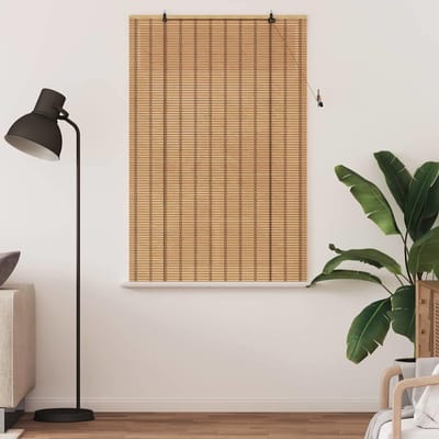 vidaXL - Rolgordijn - Natuurlijk - en - Bruin - 120 - x - 160 - cm - Bamboe