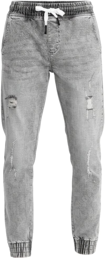 OMBRE Broek - Slim Fit - Katoen - Effen Lichtgrijs L