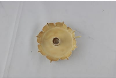 Kandelaar beige 14x13x4cm