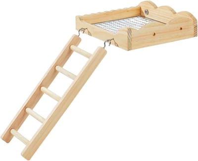 Parkietenladder Speeltje - Vogelzitstok - Vogelkooi Inrichting - Gladde Beschermende Oppervlakken - 28 x 17 x 7 cm - Niet gespecificeerd