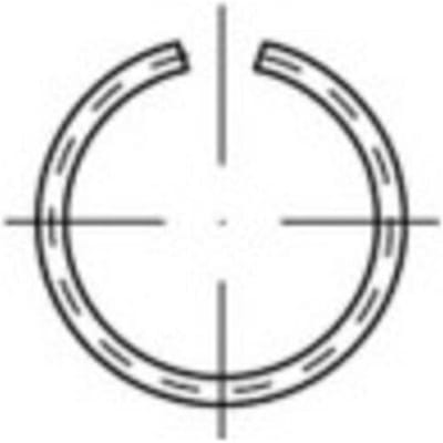 TOOLCRAFT 146393 Veerring Binnendiameter: 22.7 mm DIN 7993 Verenstaal 100 stuk(s)