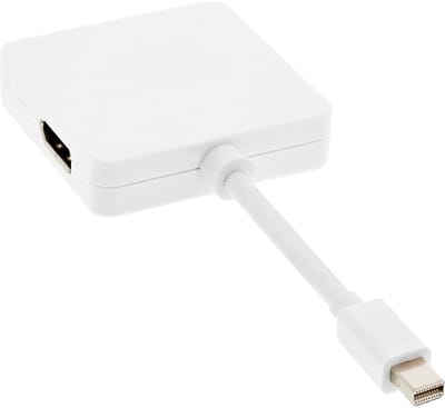 InLine® Mini DisplayPort naar HDMI/DVI/DisplayPort-adapterkabel, wit