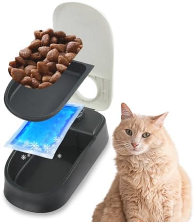 Automatische katten- en hondenvoerbak met ijspak en 48-uurs timer voor huisdieren