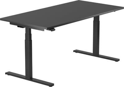 Worktrainer - Linak SmartDesk Zit-Sta Bureau - Elektrisch Frame - Hoogte 60 - 125 cm - Breedte 100 - 190 cm - In hoogte verstelbaar Bureau onderstel - Memory Bediening - Zwart