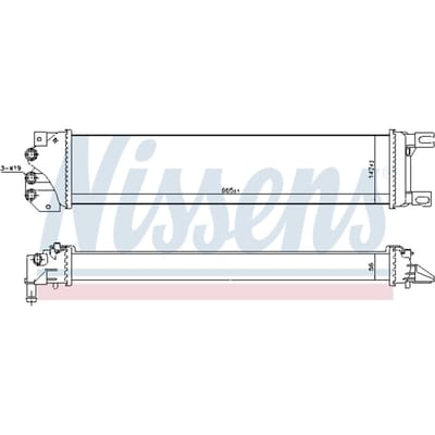 Lage-temperatuurRadiator, laadluchtRadiator NISSENS 620155