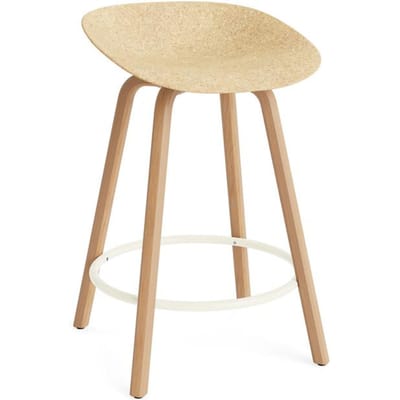 Normann Copenhagen Mat barkruk Hout - hennep - NormannCopenhagenFootrestCream - 65 cm