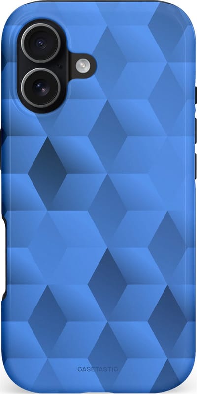 Casetastic hoesje geschikt voor Apple iPhone 17 - MagSafe - Dubbellaagse bescherming - Hexaflow - Fashion Case - Lavendel Donkerblauw