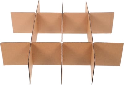 Kartonnen Tussenschot - Verhuisdozen Bescherming - Servies Verpakken - Duurzaam Rasterontwerp - 5 Stuks - Khaki