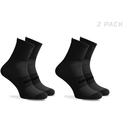 Rogelli Essential Dames en Heren 2 pack Fietssokken - Zwart