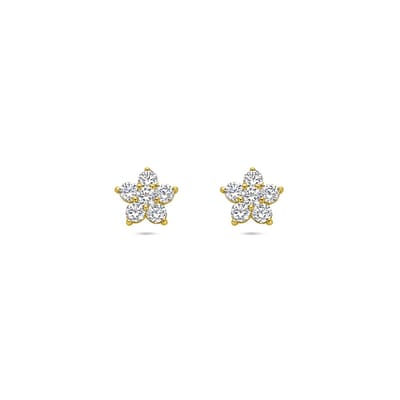 Oorknoppen Bloem Zirkonia 6 Mm