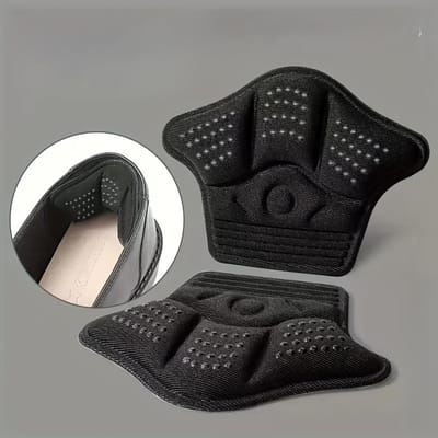 2 stuks Hielkussentjes, Geschikt voor losse schoenen, uniseks, schoenpasvorm en comfort, antislip en slijtvaste voetpad, Anti-wrijving black