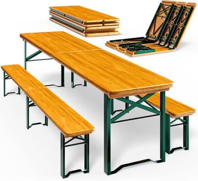 SVN® Biertafel - Biertafels - Biertafelset - Hout - 220cm x 50cm x 75cm