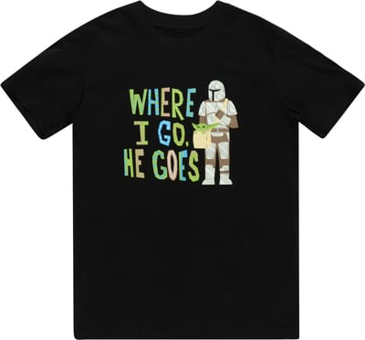 Mister Tee The Mandalorian - Mandalorian Where I Go Kinder T-shirt - Kids 158 - Zwart