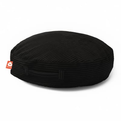 Whoober Ibiza – Ronde Zitzak – Zwart dik ribfluweel – Comfortabel & Duurzaam