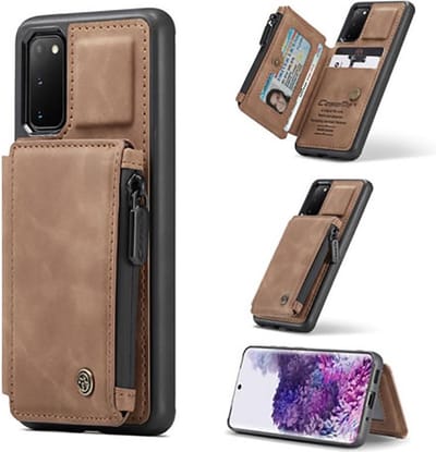 Casemania Hoesje Geschikt voor Samsung Galaxy A72 - Sienna Brown - Luxe Back Cover - RFID Wallet Case