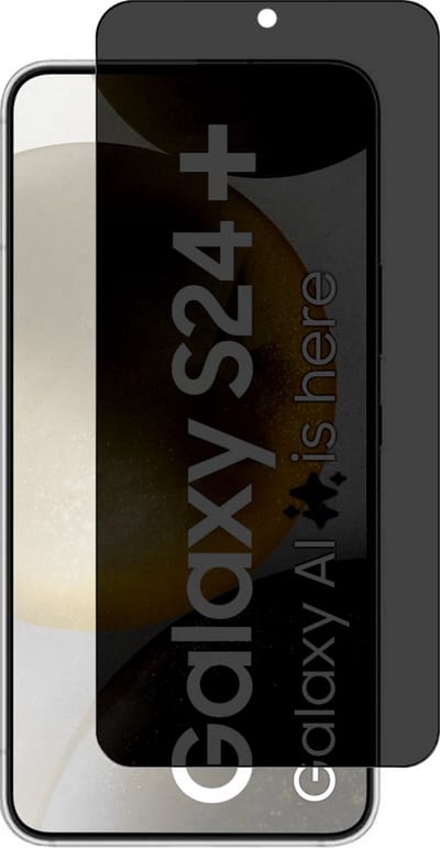 Privacy Screenprotector Geschikt Voor Samsung S24+ (S24 Plus) - Volledige Beschermglas - PREMIUM Tempered Glass - 1 stuk