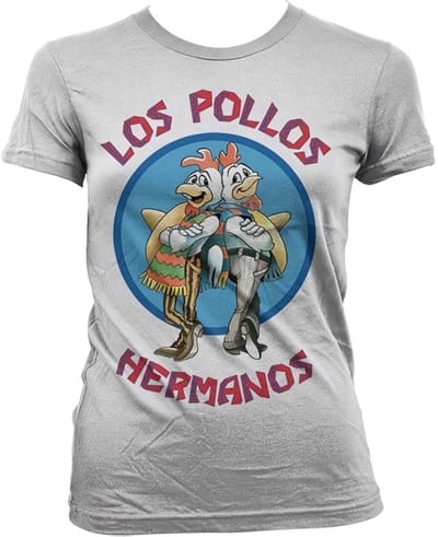 Breaking Bad Los Pollos Hermanos Girly T-shirt voor dames, witite