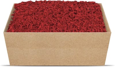 Opvulmateriaal Papier - Cadeauvulling Crinkle Cut - Giftschuw Vullen - Milieuvriendelijk Biologisch Afbreekbaar - 2 kg - Dieprood