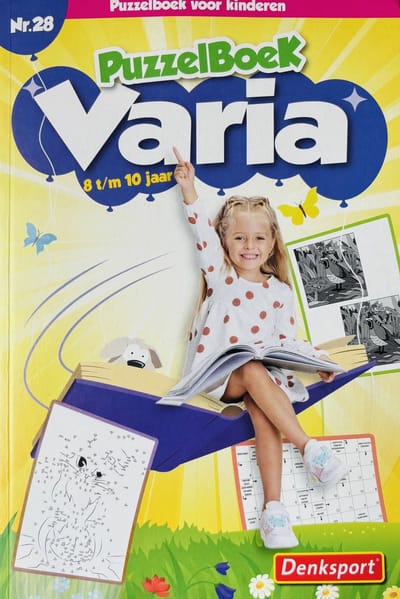 Denksport | Puzzelboek varia 8-10 jaar | Denksport junior | Puzzelboek | Kleurboek | Tekenen | Stiften | Puzzels kinderen | Puzzelboek kinderen | Puzzel | Puzzelboekje | Denksport puzzelboekjes | Woordzoeker | Woordzoekers voor kinderen