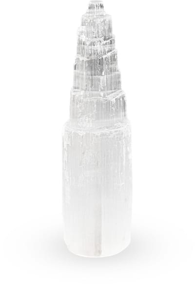 Cosensi - Dailygoods - Selenit Energietoren 20 cm voor Meditatie en Ruimteharmonisatie