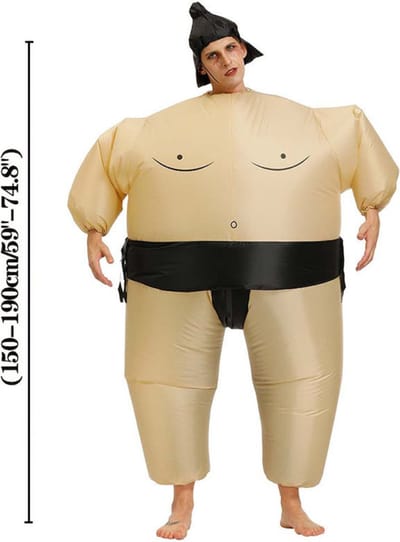 Livano Halloween Outfit - Halloween Kostuum - Pak - Opblaasbaar Kostuum - Costume - Carnaval - Kinderen - Sumoworstelaar