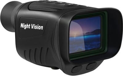 Nachtkijker met infrarood en 2 Inch scherm - Nachtcamera met 6x Optische en 8x Digitale zoom - Geschikt voor dag en nacht - incl. beschermhoes en kaartlezer