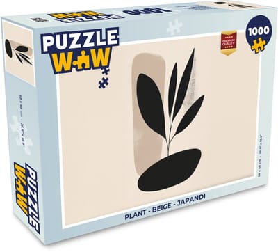Puzzel Plant - Beige - Japandi - Legpuzzel - Puzzel 1000 stukjes volwassenen
