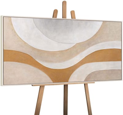 Canvas schilderij handgeschilderd flow of warmth abstract – YS-Art Gallery – Luxe wanddecoratie voor woonkamer – Modern schilderij voor slaapkamer en hal