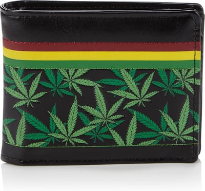 Shagwear Portemonnee - Stoere Billfold Heren Portemonnee - Mannen - Kunstleer - Rasta (009735W)
