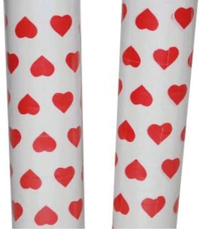 6 Rolletjes Serpentine met Hartjes, Valentijn , Huwelijk, Jubileum, Feest, Verjaardag, Liefde