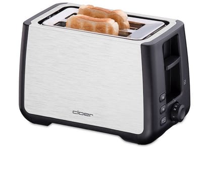 Cloer 3569 King Size Broodrooster Rvs/Zwart