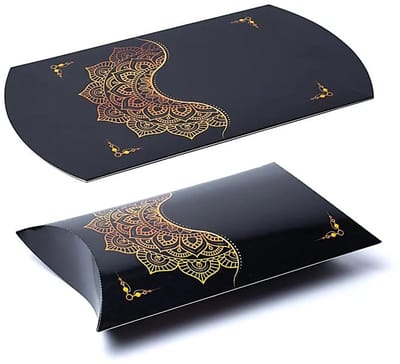 Kussendoos L Zwart Goud Mandala Bloem --pakket van 10 stuks - 23,5x20,3cm - 23.5x20.3cm