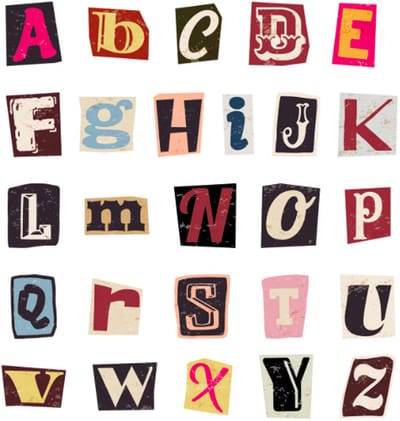 ProductGoods A-Z Vintage Letter Stickers - 52 Stuks - Mini Box DIY Scrapbooking, Geschenkverpakking, Decoratieve Zelfklevende Stickers