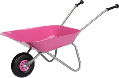 TIM® Kruiwagen Kind - Kruiwagen Speelgoed - Tuingereedschap Kind - Roze - 50cm x 38cm x 13cm