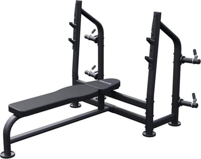 MAXXUS Brede halterbank PRO - Fitnessbank met Rack - Belastbaar tot 390 kg - Zwart