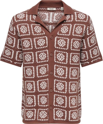 ONLY&SONS - ONSBART NEW RESORT RLX SS SHIRT KNIT - Heren - Cardigans