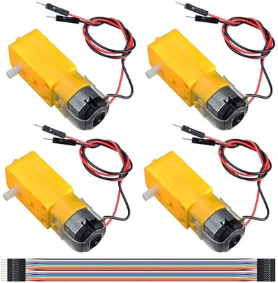 DC Transmissiemotor - Dubbele As Motor - Robotica Projecten - EMC Anti-interferentie - 7 x 2.2 x 1.9 cm - Zwart