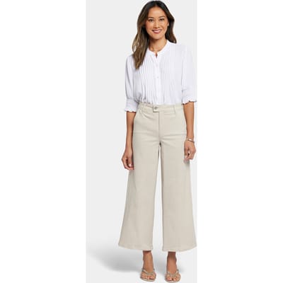 Mona Wijde Pantalon Enkel Jeans Met Hoge Taille