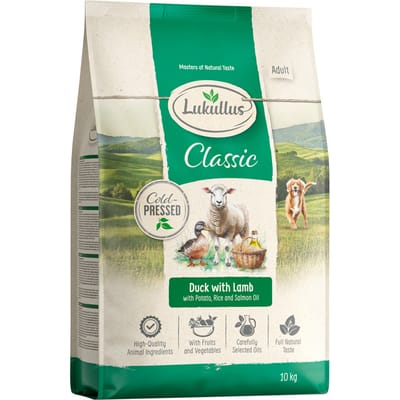 Lukullus Koudgeperste Barbarijse Eend & Lamsvlees - 10 kg: nieuw Receptuur