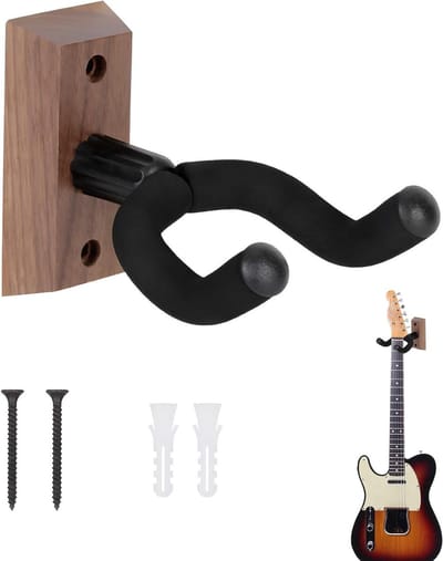 Gitaar Muurbeugel - Gitaarhaak Wandmontage - Instrument Ophangen - Draaibaar Ontwerp - 1 Stuk - Zwart