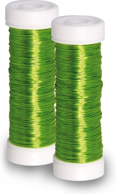 Rayher Sieraden maken draad - 2x - groen - 0.3 mm dik - 50 meter snoer - haakdraad - bindmaterialen - rijgkoord