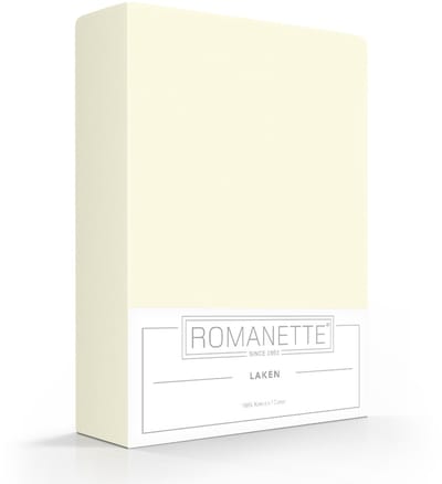 Katoenen Lakens Romanette Ivoor-240 x 260 cm