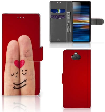 Sony Xperia 10 Wallet Case met Pasjes Liefde - Origineel Romantisch Cadeau