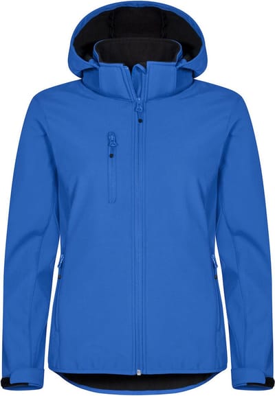 Clique Softshell jas met Capuchon Basic Dames - Kobalt - Maat XS/34