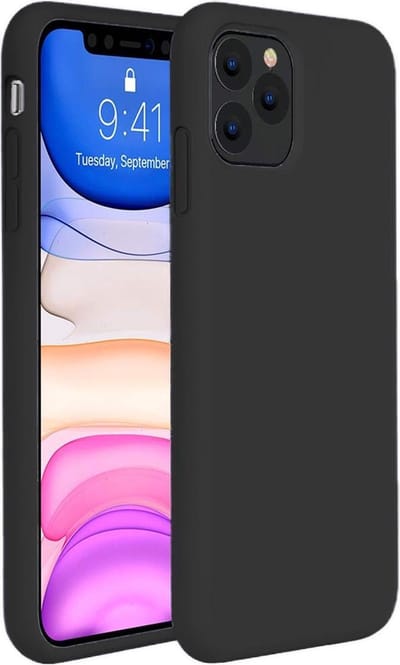 Hoesje - Geschikt voor Apple iPhone 11 Pro - Sterk & Shockproof - Siliconen Case - Hoes Cover - Telefoonhoes - Zwart