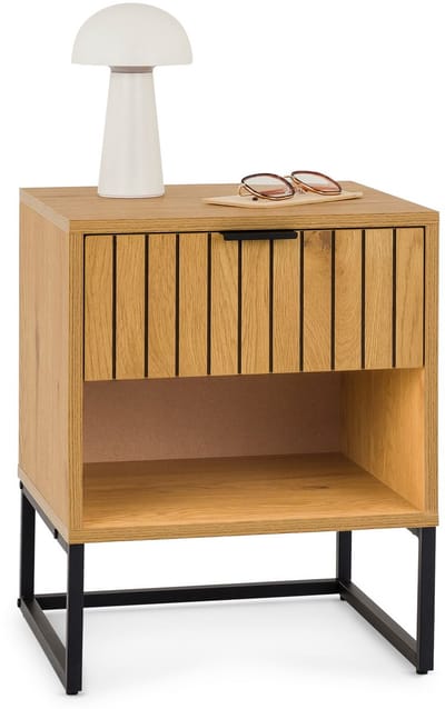 Nachtkastje MESTO met lade en opbergvak – wild eiken decor