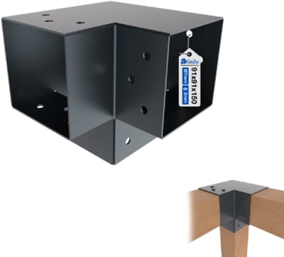 GeZu Impex Y Paalverbinder voor pergola 91 × 91 mm – Antracietgrijs