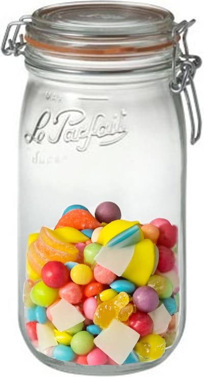 Le Parfait Voorraad/weckpot - glas - transparant - 22 x 10 cm - 1,5 L