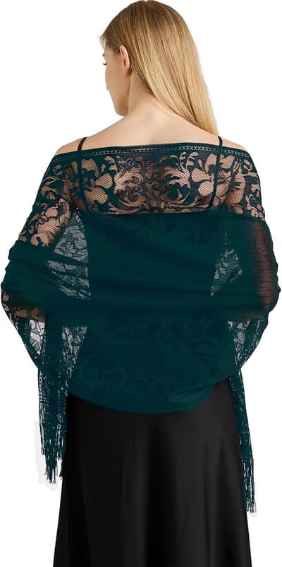 Kant Bloemen Sjaals en Wraps voor Vrouwen - Elegante Accessoires voor Avond, Formele Jurken en Bruiloften
